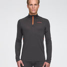 Performance Wool Half Zip pour hommes - Obsidian