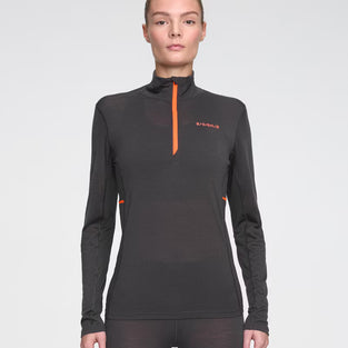 Women's performance wool half-zip